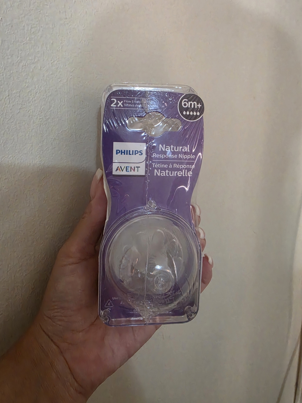 Philips Avent Natural Response Silicone Nipple - Clear (6m+)